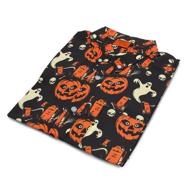 Creepy Co. Beistle® Graveyard Gourd Button Up Shirt *SALE* - Image 2