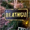 Burkbench Designs Christmas Tree Ornament Jeepers Creepers, Beatngu Weathered License Plate Sign