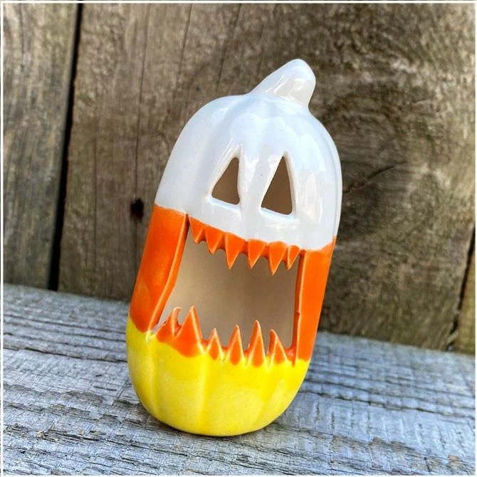 Ceramic Candy Corn Mini Pumpkin Fangs Black Star Ceramics
