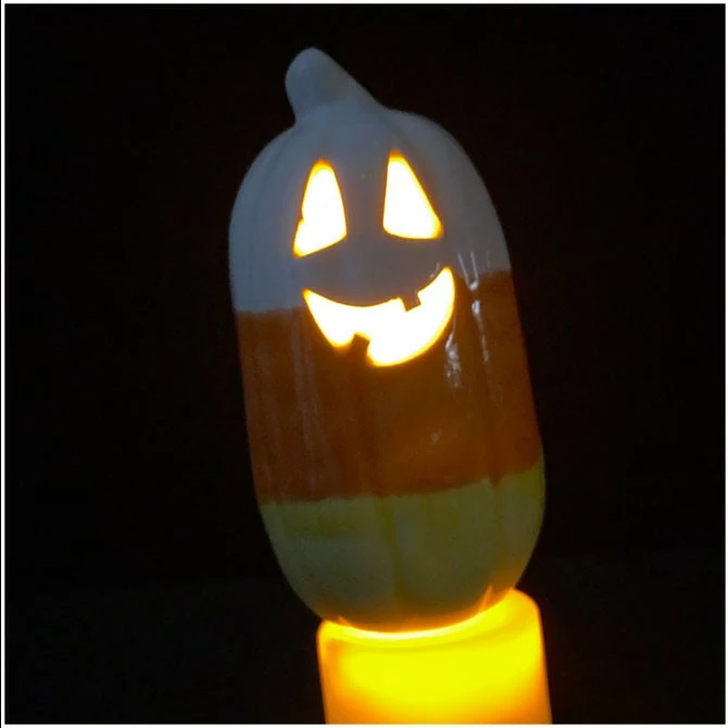 Ceramic Candy Corn Mini Pumpkin Happy Black Star Ceramics - Image 2