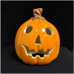 Ceramic Halloween Pumpkin Black Star Ceramics