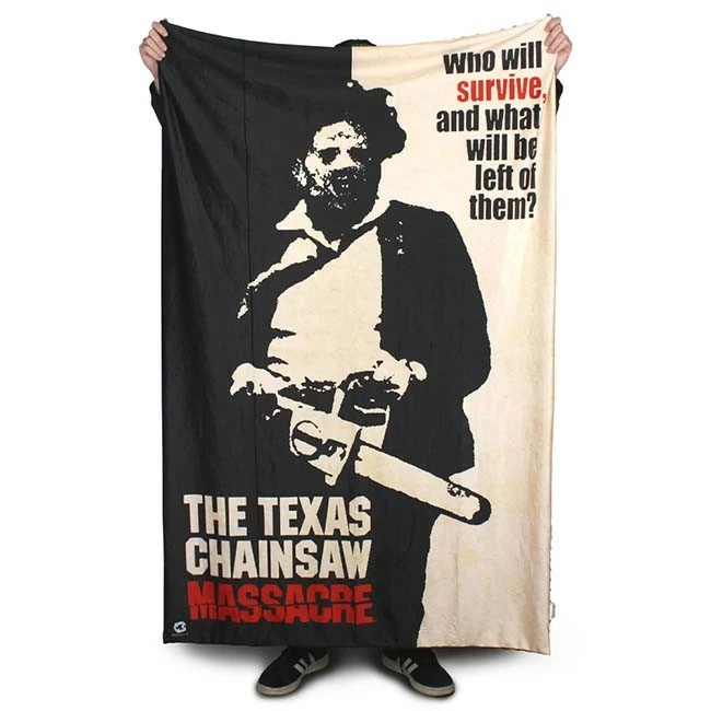 Creepy Co. Creepy Co Texas Chainsaw Massacre Who Will Survive Throw Blanket