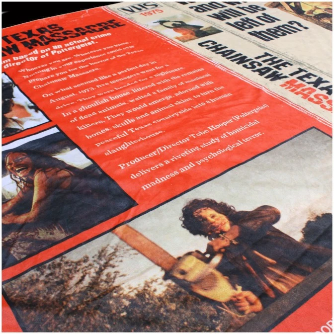 Creepy Co. Texas Chainsaw Massacre VHS Blanket - Image 3