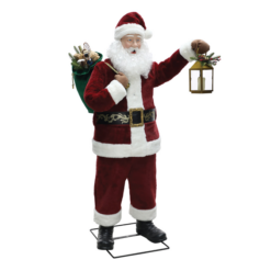 Seasonal Visions Deluxe 6ft Santa Greeter Animated Prop