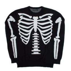 Kreepsville 666 Kreepsville666 Skeleton Ribcage Bones Sweater