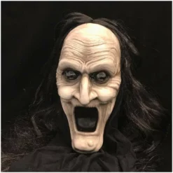 Burkbench Designs Witch Mask With Hood White