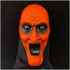 Burkbench Designs Witch Mask With Hood Orange